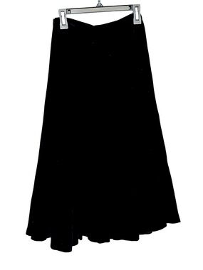 Vintage black velvet swing skirt
